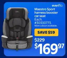 Walmart Maestro Sport harness booster car seat offer