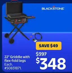 Walmart 22 Griddle with flex-fold legs offer