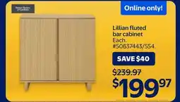 Walmart Lillian fluted bar cabinet offer