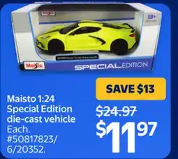 Walmart Maisto 1:24 Special Edition die-cast vehicle offer