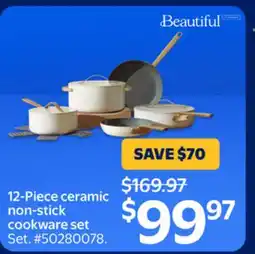 Walmart 12-Piece ceramic non-stick cookware set offer