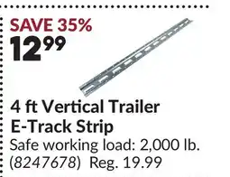 Princess Auto 4 ft Vertical Trailer E-Track Strip offer