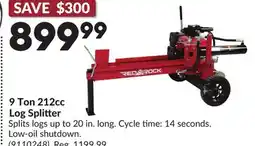 Princess Auto 9 Ton 212cc Log Splitter offer