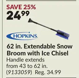 Princess Auto 62 in. Extendable Snow Broom with Ice Chisel offer