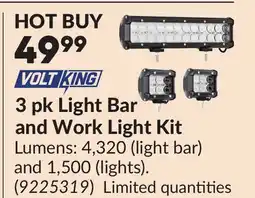 Princess Auto 3 pk Light Bar and Work Light Kit offer