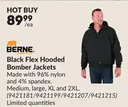 Princess Auto Black Flex Hooded Bomber Jackets offer