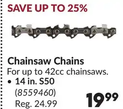 Princess Auto Chainsaw Chains offer