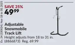 Princess Auto Adjustable Snowmobile Track Lift offer