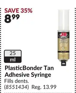 Princess Auto Plastic Bonder Tan Adhesive Syringe offer