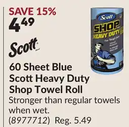 Princess Auto 60 Sheet Blue ScottHeavy Duty Shop Towel Roll offer
