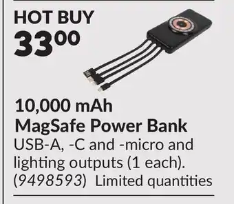 Princess Auto 10,000 mAh MagSafe Power Bank offer