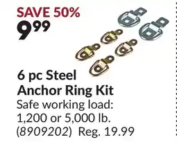 Princess Auto 6 pc Steel Anchor Ring Kit offer