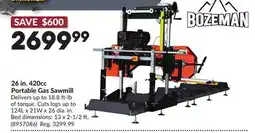 Princess Auto 26 in. 420cc Portable Gas Sawmill offer
