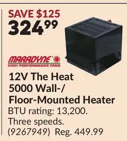 Princess Auto 12V The Heat 5000 Wall-/Floor-Mounted Heater offer