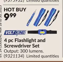 Princess Auto 4 pc Flashlight and Screwdriver Set offer