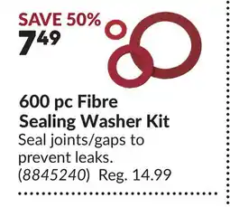 Princess Auto 600 pc Fibre Sealing Washer Kit offer