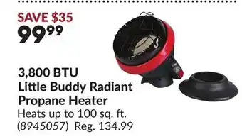 Princess Auto 3,800 BTU Little Buddy Radiant Propane Heater offer