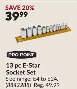 Princess Auto 13 pc E-Star Socket Set offer