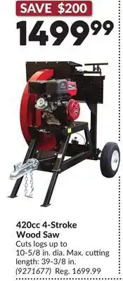 Princess Auto 420cc 4-Stroke Wood Saw offer