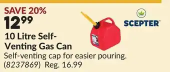 Princess Auto 10 Litre Self- Venting Gas Can offer