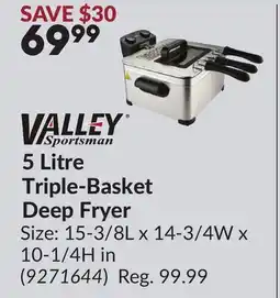 Princess Auto 5 Litre Triple-Basket Deep Fryer offer