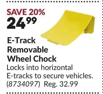 Princess Auto E-Track Removable Wheel Chock offer