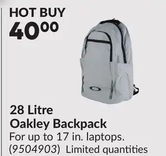 Princess Auto 28 Litre Oakley Backpack offer