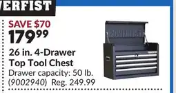 Princess Auto 26 in. 4-Drawer Top Tool Chest offer