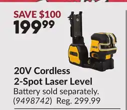 Princess Auto 20V Cordless 2-Spot Laser Level offer