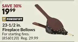 Princess Auto 23-1/2 in. Fireplace Bellows offer