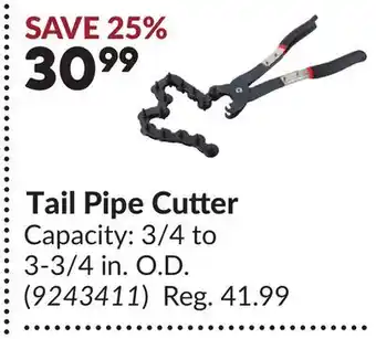 Princess Auto Tail Pipe Cutter offer