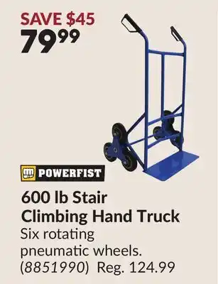 Princess Auto 600 lb Stair Climbing Hand Truck offer