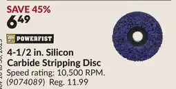 Princess Auto 4-1/2 in. Silicon Carbide Stripping Disc offer