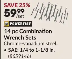 Princess Auto 14 pc Combination Wrench Sets offer