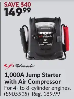 Princess Auto 1,000A Jump Starter with Air Compressor offer