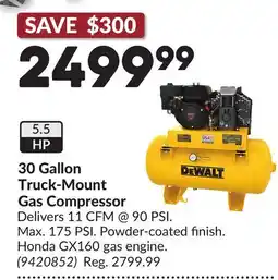 Princess Auto 30 Gallon Truck-Mount Gas Compressor offer