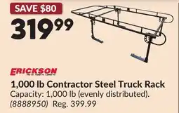 Princess Auto ERICKSON 1,000 lb Contractor Steel Truck Rack offer