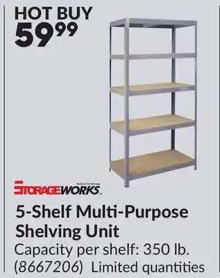 Princess Auto 5-Shelf Multi-Purpose Shelving Unit offer