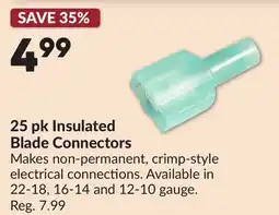 Princess Auto 25 pk Insulated Blade Connectors offer