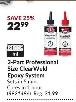 Princess Auto 2-Part Professional Size ClearWeld Epoxy System offer