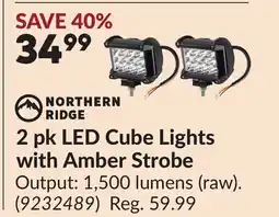 Princess Auto 2 pk LED Cube Lights with Amber Strobe offer