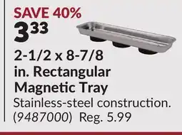 Princess Auto 2-1/2 x 8-7/8 in. Rectangular Magnetic Tray offer