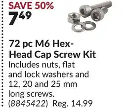Princess Auto 72 pc M6 Hex-Head Cap Screw Kit offer