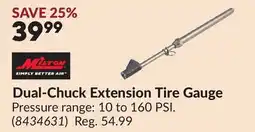 Princess Auto Dual-Chuck Extension Tire Gauge offer