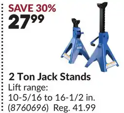 Princess Auto 2 Ton Jack Stands offer