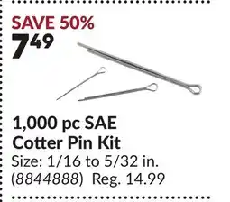 Princess Auto 1,000 pc SAE Cotter Pin Kit offer