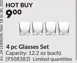 Princess Auto 4 pc Glasses Set offer