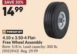Princess Auto 4.10 x 3.50-4 Flat- Free Wheel Assembly offer
