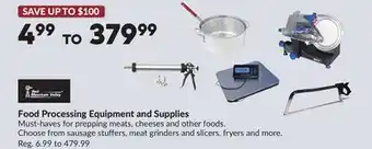 Princess Auto Food Processing Equipment and Supplies offer