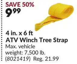 Princess Auto 4 in. x 6 ATV Winch Tree Strap offer